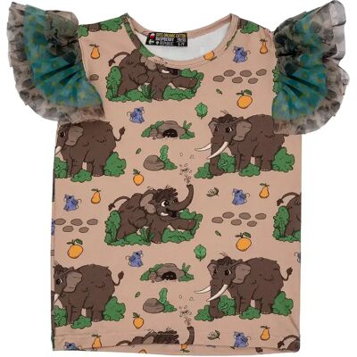 Rokshirt met volant voor meisje Raspberry Republic Wooly Mammoth Marron 10/11 ans Rokshirt met volant voor meisje Raspberry Republic Wooly Mammoth Marron 10/11 ans