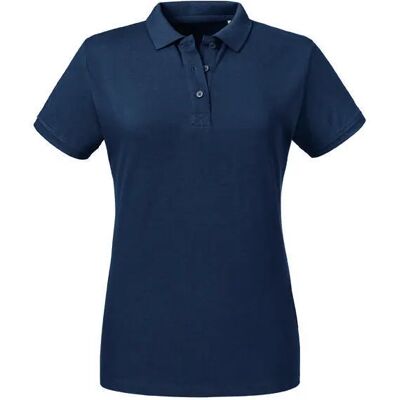 Damespolo Russell Athletic Pure Organic Bleu 2XL Damespolo Russell Athletic Pure Organic Bleu 2XL