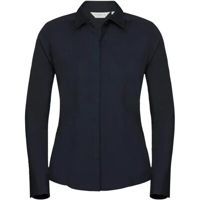 Dameshemd met lange mouwen Russell Athletic Fitted Poplin Bleu 2XL Dameshemd met lange mouwen Russell Athletic Fitted Poplin Bleu 2XL