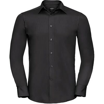 Chemise met lange mouwen op maat in popeline Russell Athletic Noir 3XL Chemise met lange mouwen op maat in popeline Russell Athletic Noir 3XL