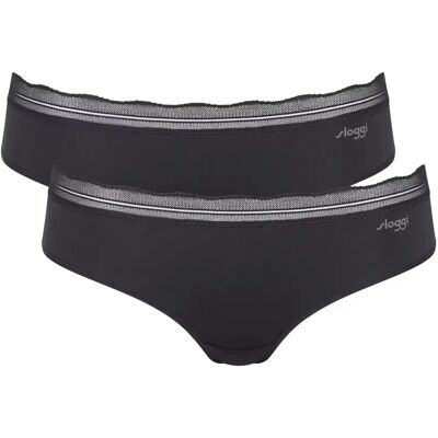 Damesslipjes Sloggi Go Blush (x2) Noir XL Damesslipjes Sloggi Go Blush (x2) Noir XL