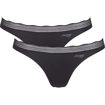 Damesslipjes Sloggi Go Blush Mini (x2) Noir XS Damesslipjes Sloggi Go Blush Mini (x2) Noir XS
