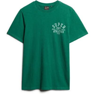 T-shirt met patroon Superdry Athletic College Vert L T-shirt met patroon Superdry Athletic College Vert L