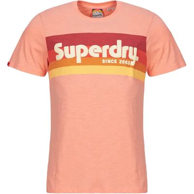 T-shirt Superdry Terrain Logo Stripe Relxed Rose M T-shirt Superdry Terrain Logo Stripe Relxed Rose M