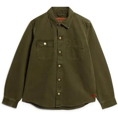 Bovenjas van stof Superdry Surplus Vert 2XL Bovenjas van stof Superdry Surplus Vert 2XL