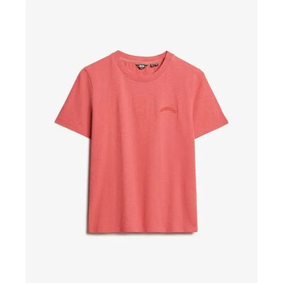 Vrouw t-shirt met vervaagd logo Superdry Essential Rouge L Vrouw t-shirt met vervaagd logo Superdry Essential Rouge L