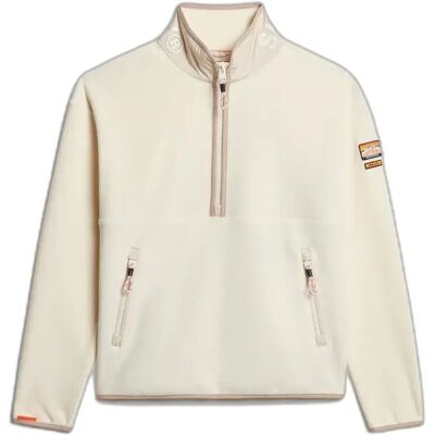 Damesfleece 1/2 rits Superdry Active Blanc XL Damesfleece 1/2 rits Superdry Active Blanc XL