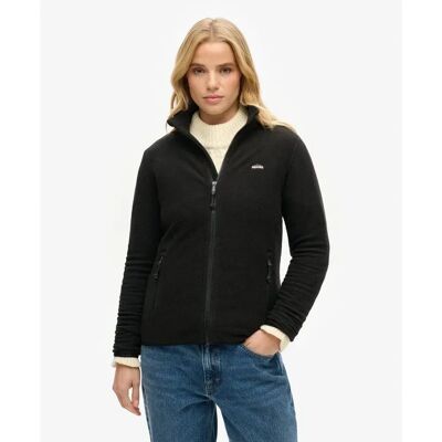 Damesfleece met rits Superdry Noir S Damesfleece met rits Superdry Noir S