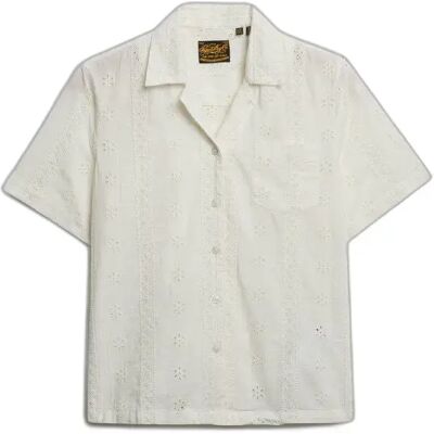 Dameshemd Superdry Heritage Broderie Blanc S Dameshemd Superdry Heritage Broderie Blanc S