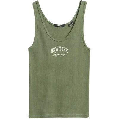 Bedrukte damestanktop Superdry Athletic Essentials Vert L Bedrukte damestanktop Superdry Athletic Essentials Vert L