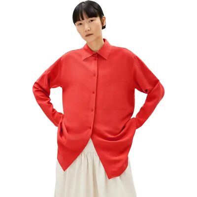 Dameshemd ARMEDANGELS Maalgaa Lino Rood XS Dameshemd ARMEDANGELS Maalgaa Lino Rood XS