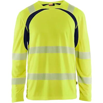 Tweekleurig T-shirt met lange mouwen Blaklader Geel M Tweekleurig T-shirt met lange mouwen Blaklader Geel M
