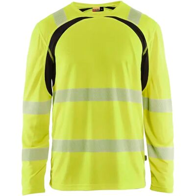 Tweekleurig T-shirt met lange mouwen Blaklader Geel M Tweekleurig T-shirt met lange mouwen Blaklader Geel M