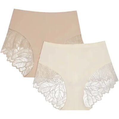 Damesslipjes Esotiq Pansy 3 (x2) Beige L Damesslipjes Esotiq Pansy 3 (x2) Beige L