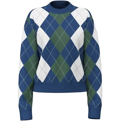 Vrouwentrui Guess Gracie Argyle Bleu L Vrouwentrui Guess Gracie Argyle Bleu L