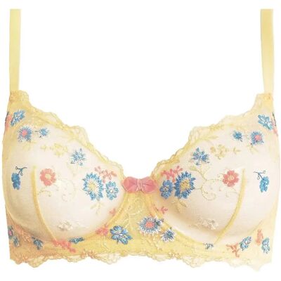 Vrouwelijke bh met beugels Huit Amour D'été Jaune 85A Vrouwelijke bh met beugels Huit Amour D'été Jaune 85A