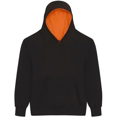 Just Hoods JH003K Zwart / Oranje Hoodie - Hoodie Just Hoods JH003K Zwart / Oranje Hoodie - Hoodie