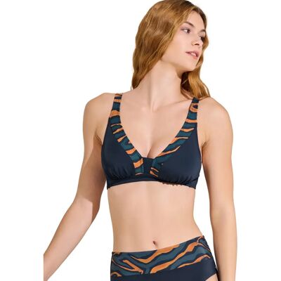 Bikini-top zonder beugels voor dames Lisca Tanzania Bleu 42D Bikini-top zonder beugels voor dames Lisca Tanzania Bleu 42D