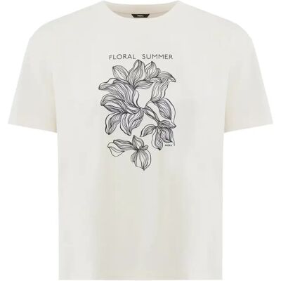 Grafisch bloemenprint T-shirt dames Mexx Blanc 2XL Grafisch bloemenprint T-shirt dames Mexx Blanc 2XL