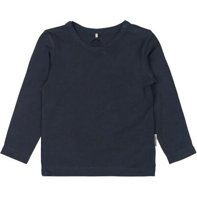 Lange mouwen t-shirt van wol en bamboe voor baby Mikk-Line Blauw 2 jaar Lange mouwen t-shirt van wol en bamboe voor baby Mikk-Line Blauw 2 jaar
