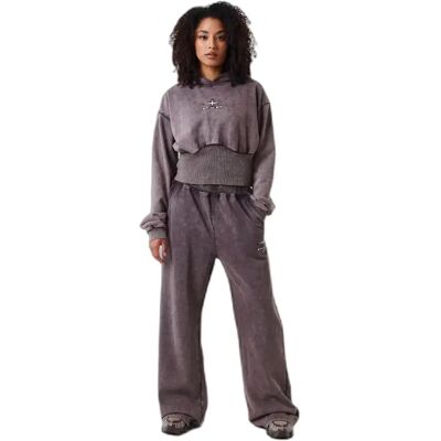Dames joggingsbroek Project X Paris Worn Gris L Dames joggingsbroek Project X Paris Worn Gris L