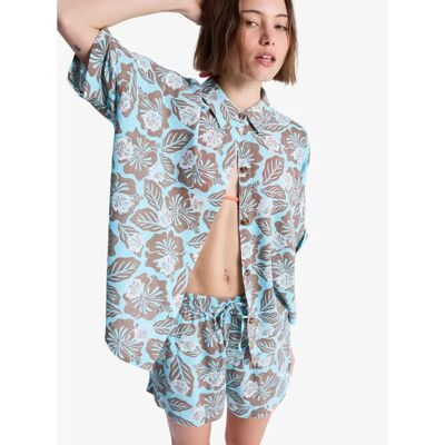Dameshemd Roxy Beachy Nostalgia Marron XS Dameshemd Roxy Beachy Nostalgia Marron XS