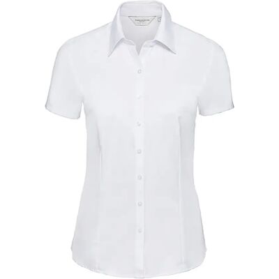 Dameshemd Russell Athletic Herringbone Blanc L Dameshemd Russell Athletic Herringbone Blanc L