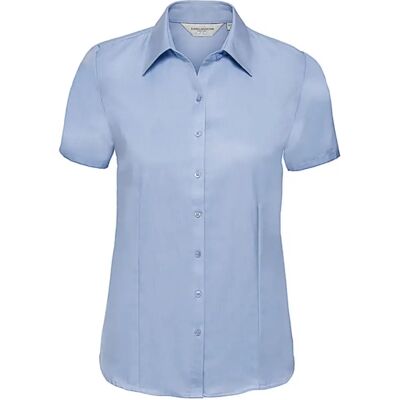 Dameshemd Russell Athletic Herringbone Bleu XL Dameshemd Russell Athletic Herringbone Bleu XL