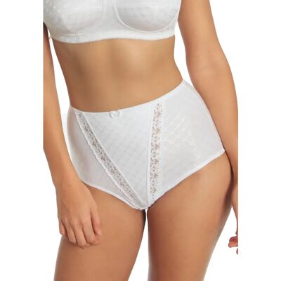 Katoenen damesslip Sassa Miederslip Jacquard Blanc 40 Katoenen damesslip Sassa Miederslip Jacquard Blanc 40