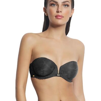 Voorgevormde onderwäsche bandeau met beugels voor dames Selmark Gabrielle Noir 100C Voorgevormde onderwäsche bandeau met beugels voor dames Selmark Gabrielle Noir 100C