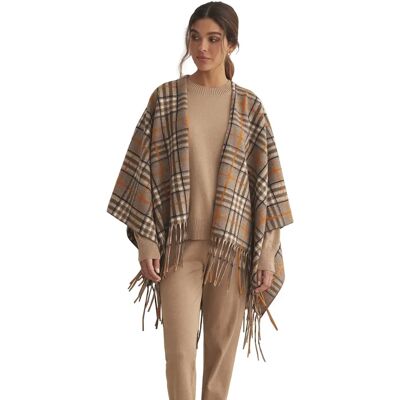 Damesponcho Selmark Cuadros Complementos Marron TU Damesponcho Selmark Cuadros Complementos Marron TU