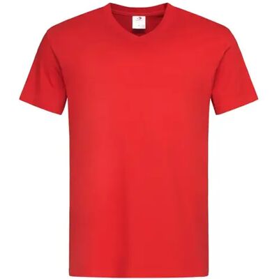 T-shirt met V-hals Stedman Classic Rouge M T-shirt met V-hals Stedman Classic Rouge M