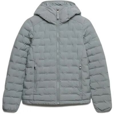 Damesjack met capuchon Superdry Heat Weld Gris S Damesjack met capuchon Superdry Heat Weld Gris S