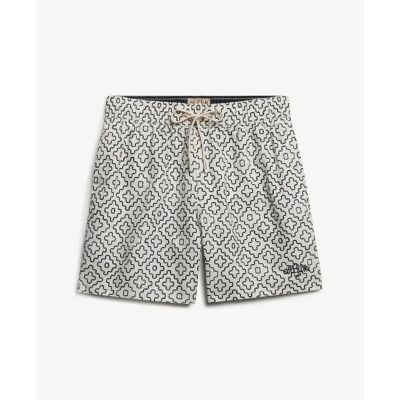 Geprinte badshort 15" Superdry Wit XL Geprinte badshort 15" Superdry Wit XL