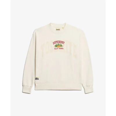 Losvallend damessweatshirt Superdry Travel Souvenir Beige M Losvallend damessweatshirt Superdry Travel Souvenir Beige M