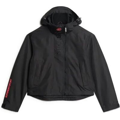 Geborduurde dames windjack met capuchon Superdry SD Zwart M Geborduurde dames windjack met capuchon Superdry SD Zwart M