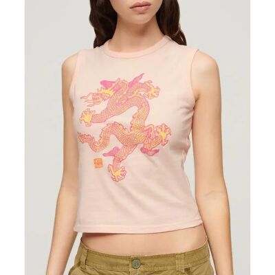 Damestanktop Superdry Komodo Vintage Roos L Damestanktop Superdry Komodo Vintage Roos L