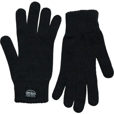 Klassieke gebreide dameshandschoenen Superdry Zwart S/M Klassieke gebreide dameshandschoenen Superdry Zwart S/M