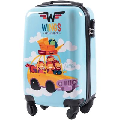 Kinderkoffer Wings Jay Car 18" Bleu XS Kinderkoffer Wings Jay Car 18" Bleu XS
