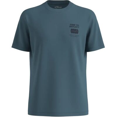 Katoenen T-shirt met bedrukte art op de voorkant s.Oliver Bleu S Katoenen T-shirt met bedrukte art op de voorkant s.Oliver Bleu S