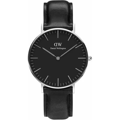 Dameshorloge Daniel Wellington Classic Black Sheffield Gris 36 mm Dameshorloge Daniel Wellington Classic Black Sheffield Gris 36 mm