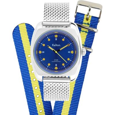 Horloge met band Kelton RC2 Bleu 38 mm Horloge met band Kelton RC2 Bleu 38 mm