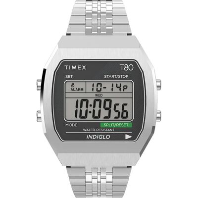 Horloge Timex T80 Steel Gris 36 mm Horloge Timex T80 Steel Gris 36 mm