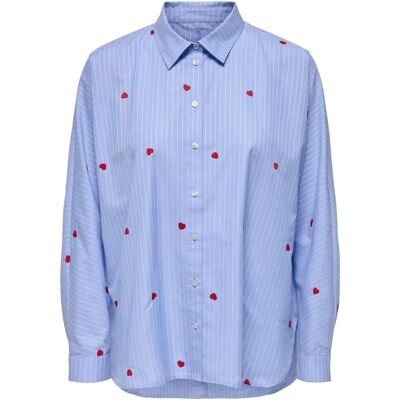 Dameshemd Only New Lina Grace Stripe Bleu M Dameshemd Only New Lina Grace Stripe Bleu M