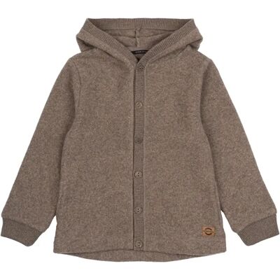 Baby fleece cardigan met capuchon Mikk-Line Marron 6 mois Baby fleece cardigan met capuchon Mikk-Line Marron 6 mois