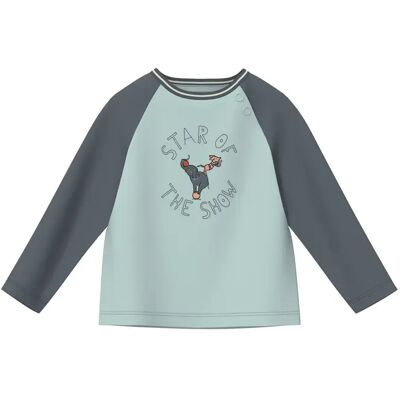 Casual Katoenen T-shirt met Print Voor en Geribbelde Rand Baby s.Oliver Turquoise 3 maanden Casual Katoenen T-shirt met Print Voor en Geribbelde Rand Baby s.Oliver Turquoise 3 maanden
