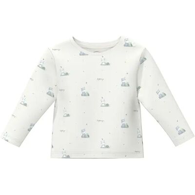Unisex lange mouw T-shirt met all-over print voor baby's s.Oliver Beige 0/2 maanden Unisex lange mouw T-shirt met all-over print voor baby's s.Oliver Beige 0/2 maanden
