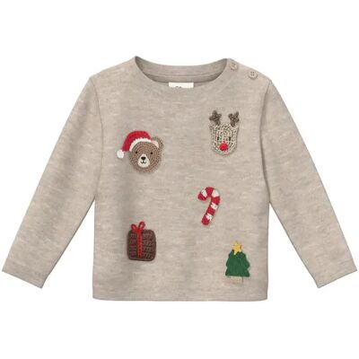 Trui van breipatroon met applicatie voor baby s.Oliver Marron 6 maanden Trui van breipatroon met applicatie voor baby s.Oliver Marron 6 maanden