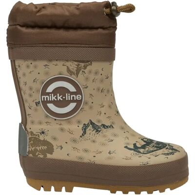 Rubberen baby sneeuwlaarzen met versieringen Mikk-Line Marron 19 Rubberen baby sneeuwlaarzen met versieringen Mikk-Line Marron 19