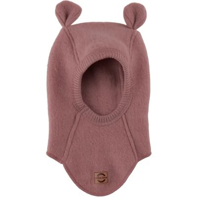 Compleet wollen bivakmuts met oren voor babymeisjes Mikk-Line Marron 9/12 mois Compleet wollen bivakmuts met oren voor babymeisjes Mikk-Line Marron 9/12 mois